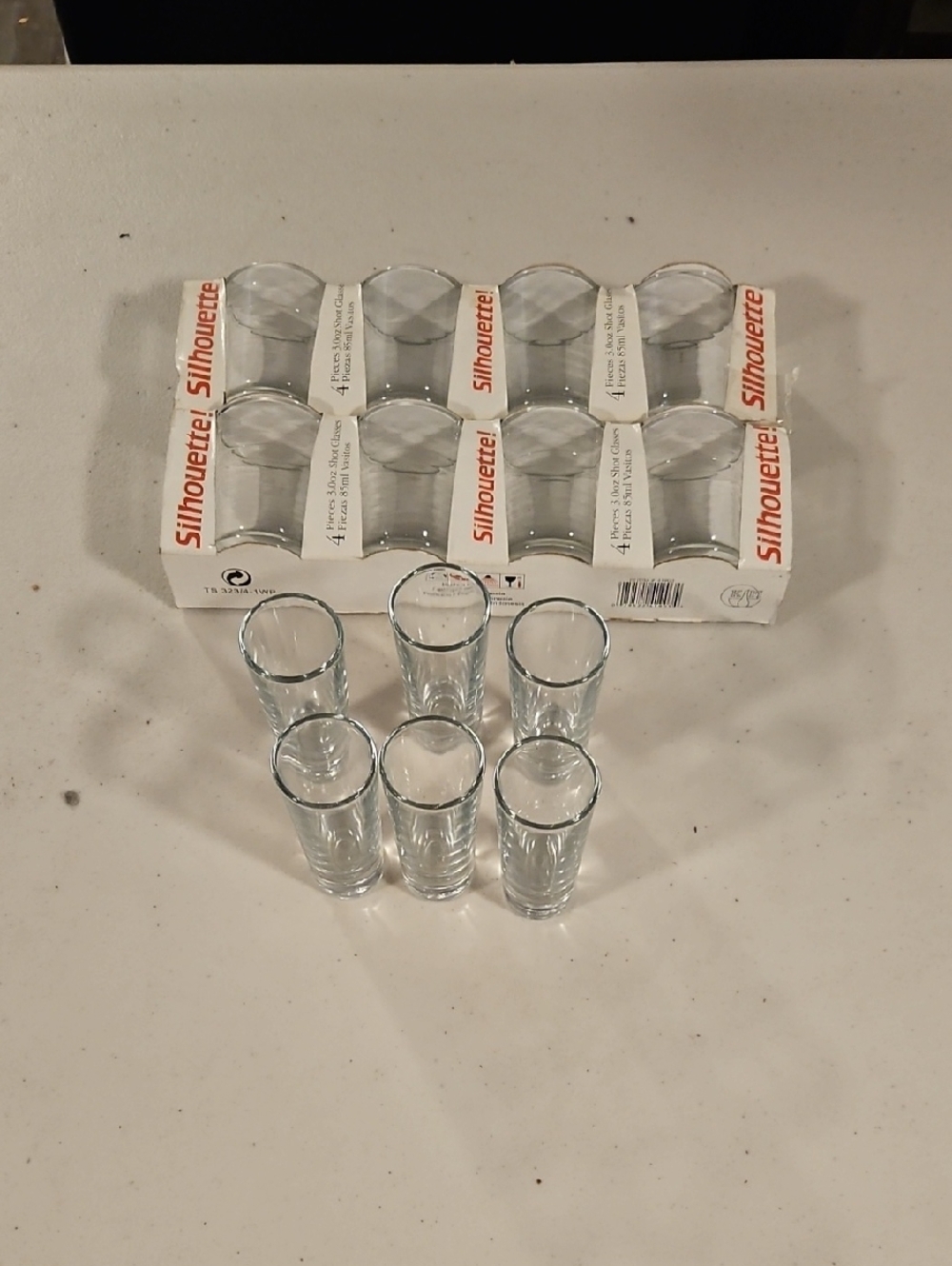 Silhouette Clear Glass Shot Glasses - Transparent Set